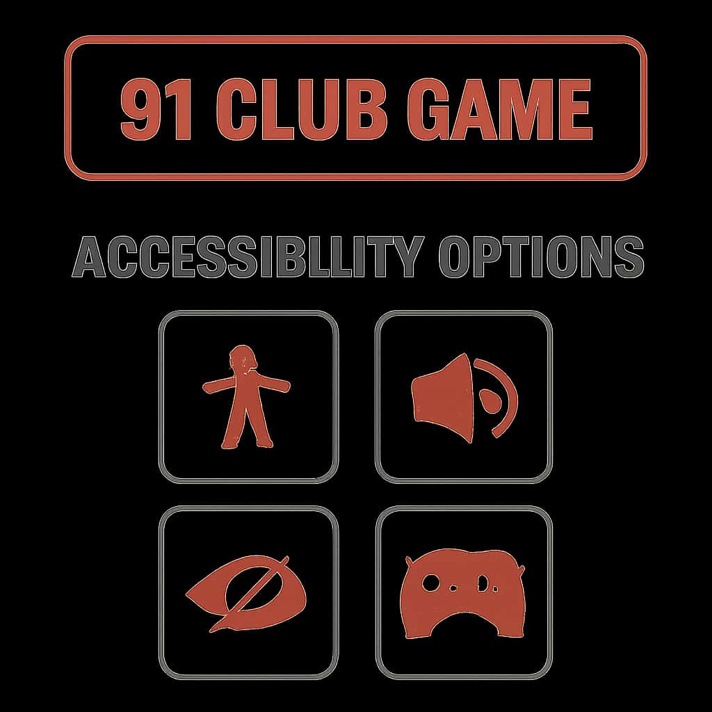 Diagram illustrating the accessibility features of 91 Club Game.