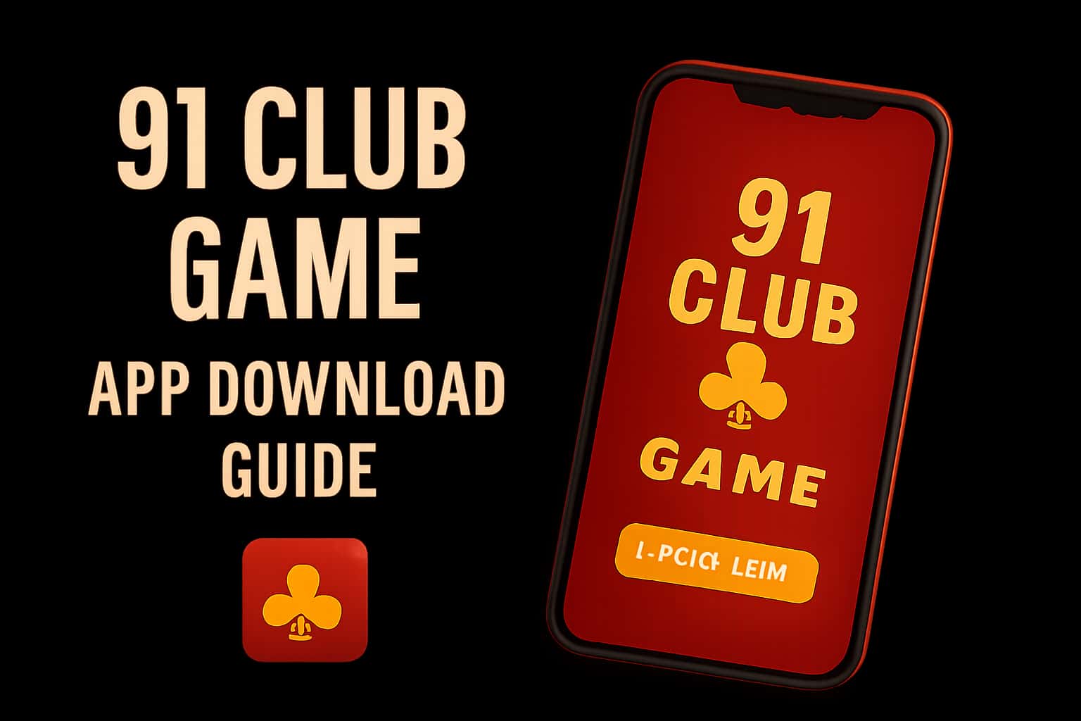 Informational scene depicting the 91 Club Game App Download Guide.