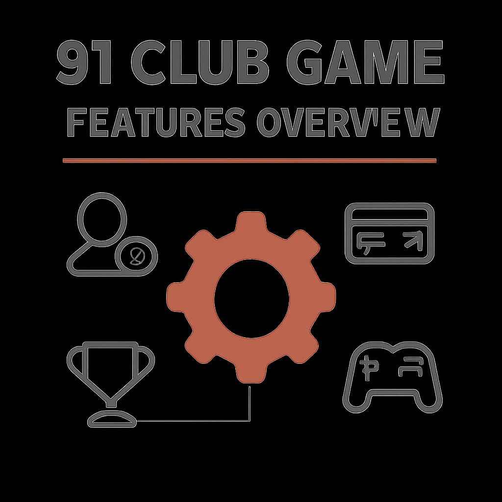 An educational diagram illustrating the key features of 91 Club Game.