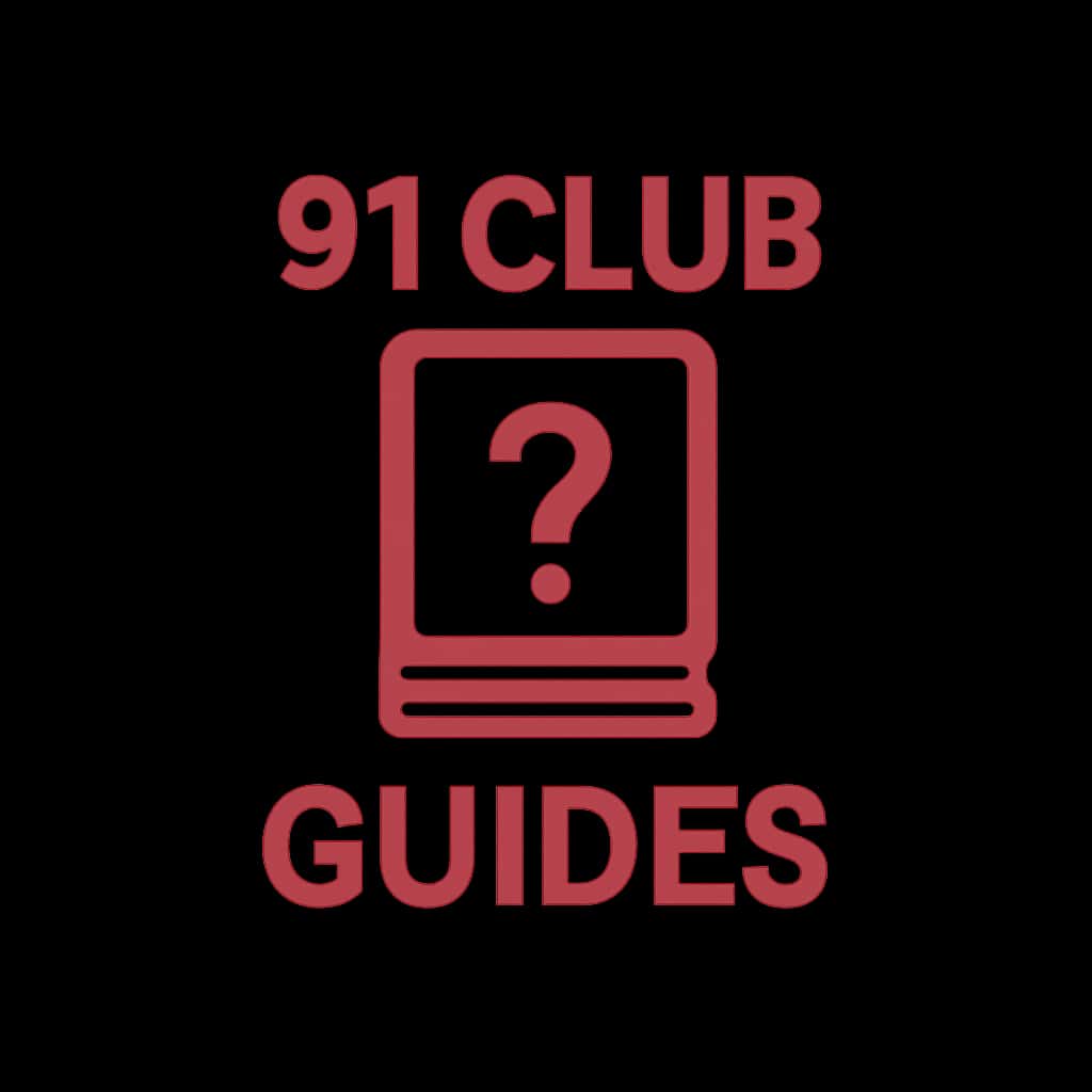 A badge representing the 91 Club Game Guides.