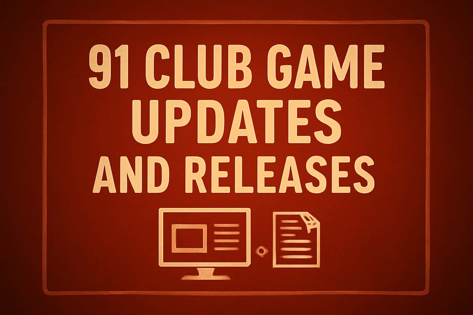 Informational scene illustrating the latest updates and releases for 91 Club Game.