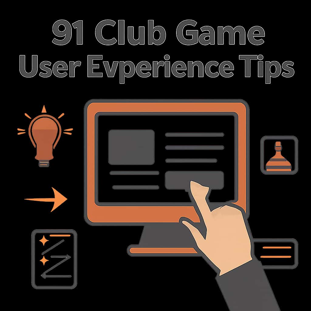 An educational illustration depicting user experience tips for the 91 Club Game.