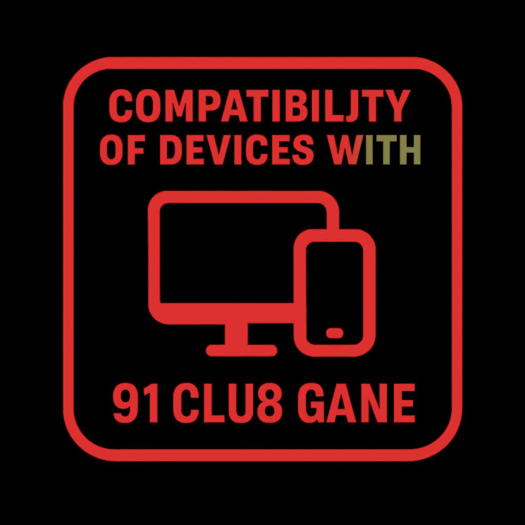 A badge representing device compatibility with 91 Club Game.