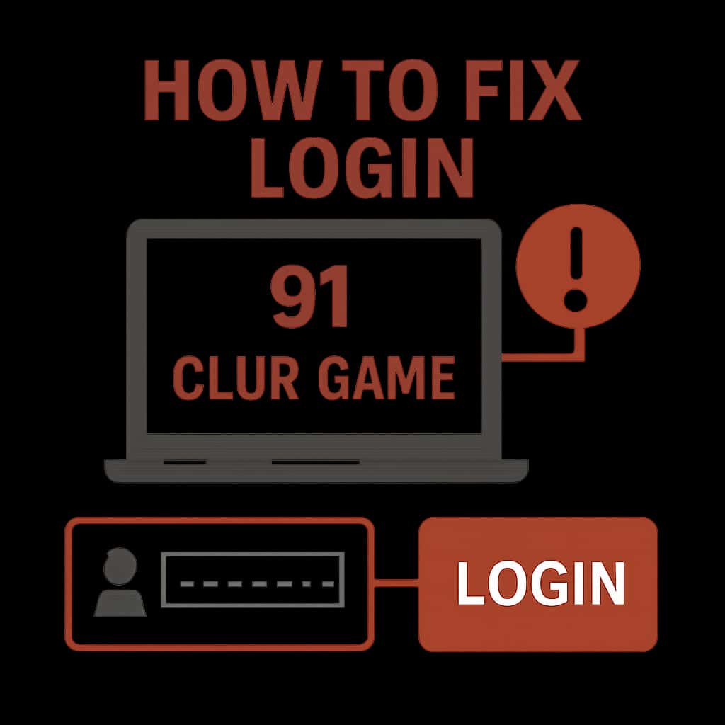 Educational illustration regarding the login process for 91 Club Game.